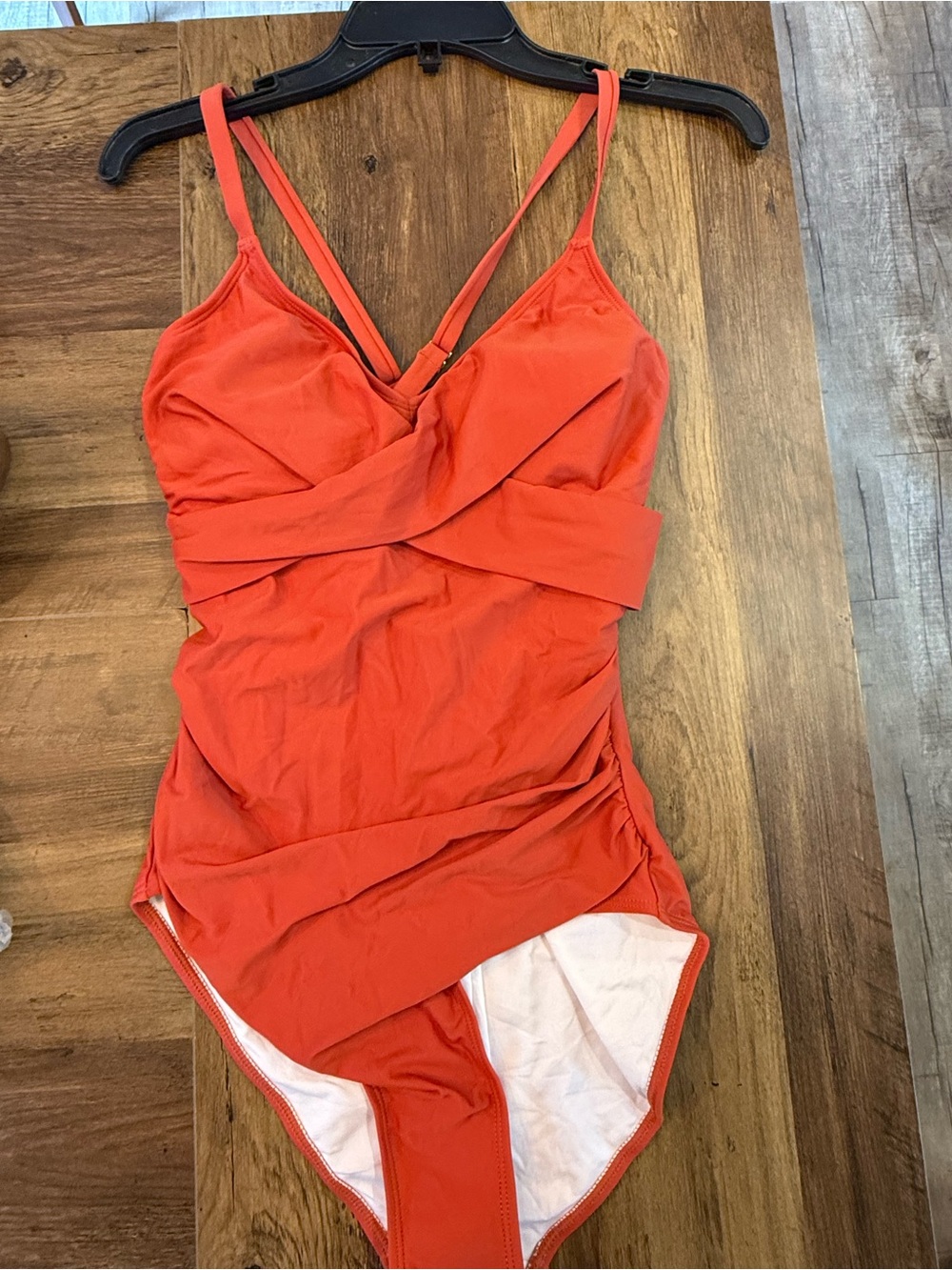 Women’s Twist-Front Strappy One-Piece Swimsuit - orange